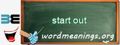 WordMeaning blackboard for start out